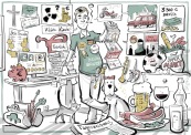 Schnellzeichner Karikaturist Daniel Stieglitz Berlin ZDF wähl mich iPad zeichner